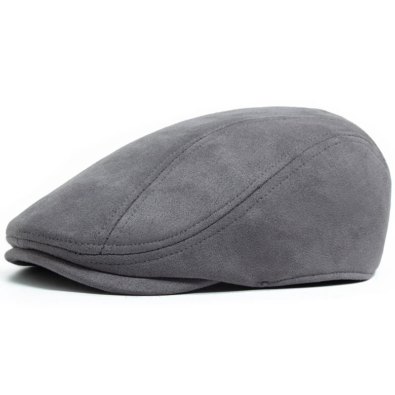 Bonnet en suède gris Bloom™ Klassiek de Danoir Paris, style classique avec bord large et détail élégant.