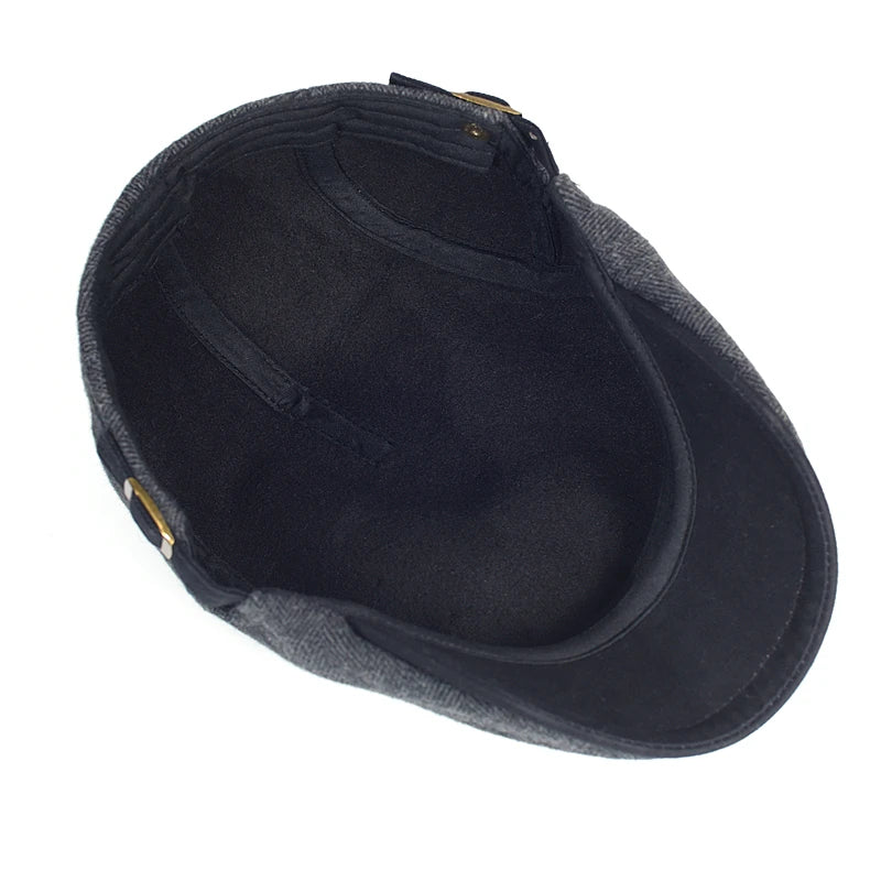 Chapeau gris Bloom™ Premium pour hommes de Danoir Paris, en tissu élégant avec bande décorative, vue de face.