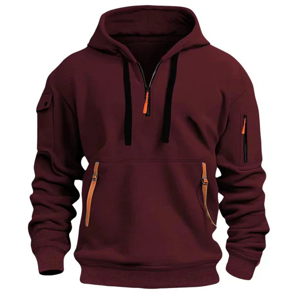Hoodie chaud et confortable Danoir Paris en gris clair, tissu doux et coupe décontractée, idéal pour le confort quotidien.