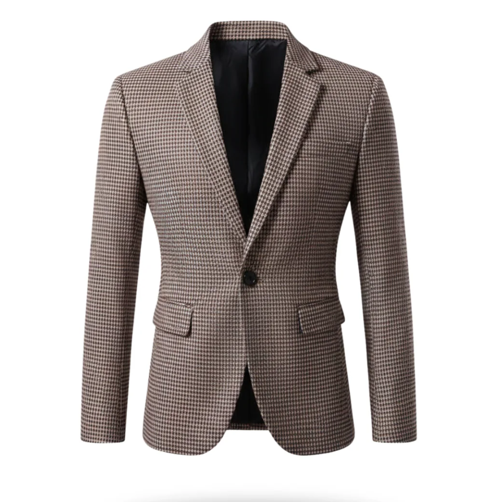Costume homme Danoir Paris, blazer sur mesure gris foncé, élégance moderne et coupe ajustée, en tissu de qualité.
