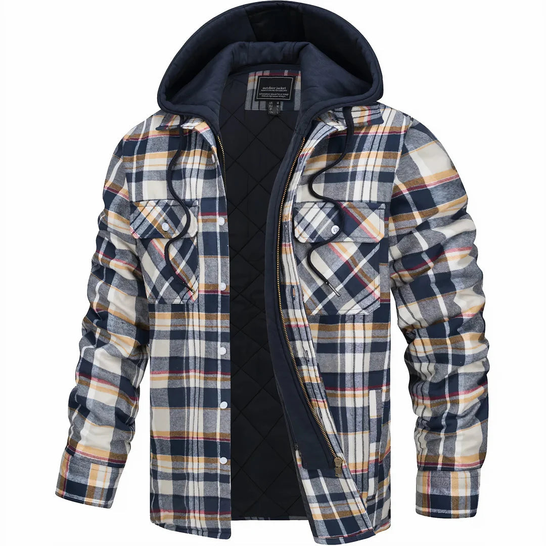 Manteau chaud pour homme Danoir Paris en mélange de laine gris, coupe élégante et confortable, parfait pour l'hiver.