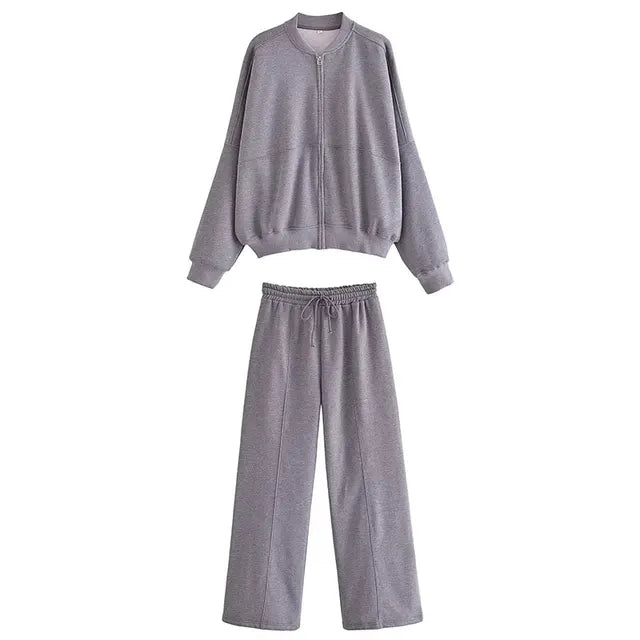 Veste bomber tendance Sandrine de Danoir Paris en gris, vue de face, style moderne et décontracté pour femme.