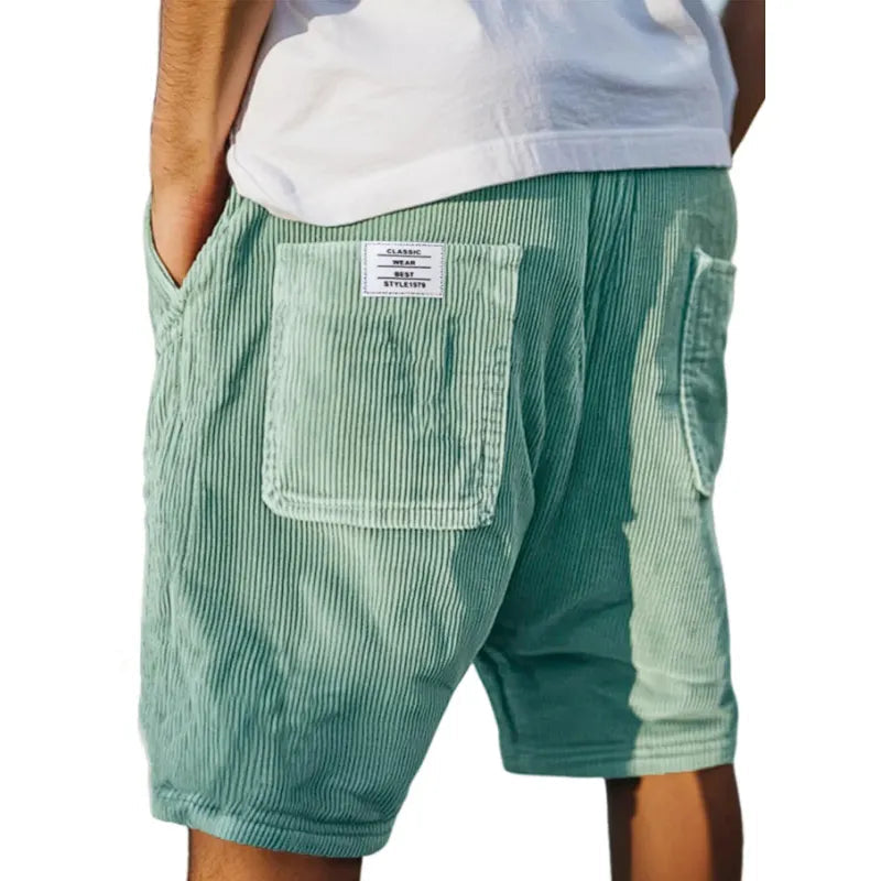Short en velours gris Victor de Danoir Paris, élégant et confortable, avec détails sophistiqués.