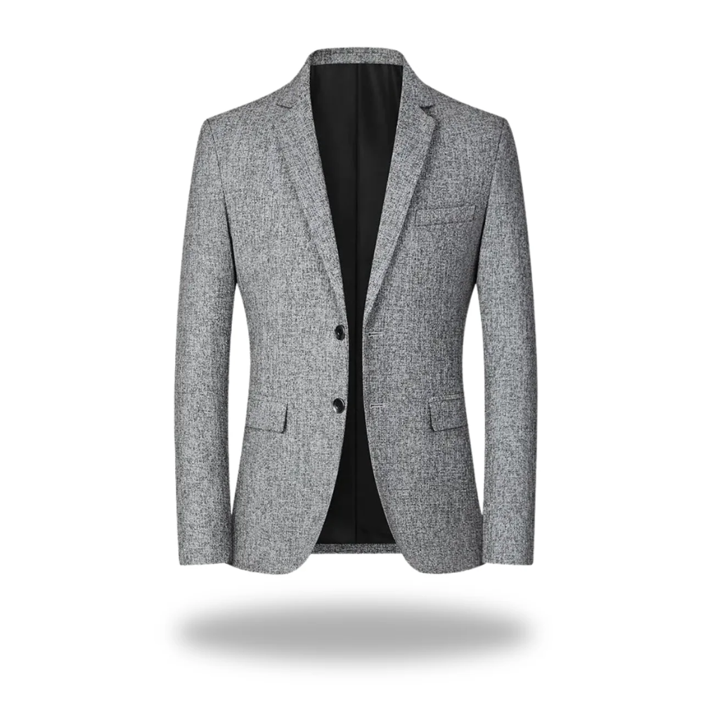 Veste blazer élégante pour hommes Danoir Paris, couleur gris, taille XS, matière raffinée, mode chic et sophistiquée.