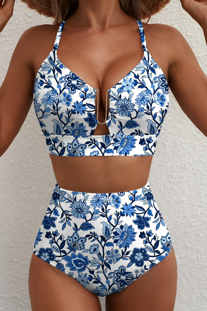 Maillot de bain bikini Danoir Paris Fenna™ avec contrôle du ventre, couleur verte, style élégant et ajusté.