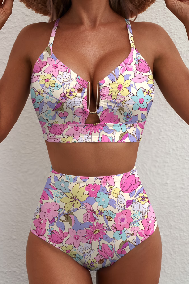 Bikini de contrôle du ventre Fenna™ de Danoir Paris en vert, style élégant, tissu moulant et ajusté pour une silhouette flatteuse.