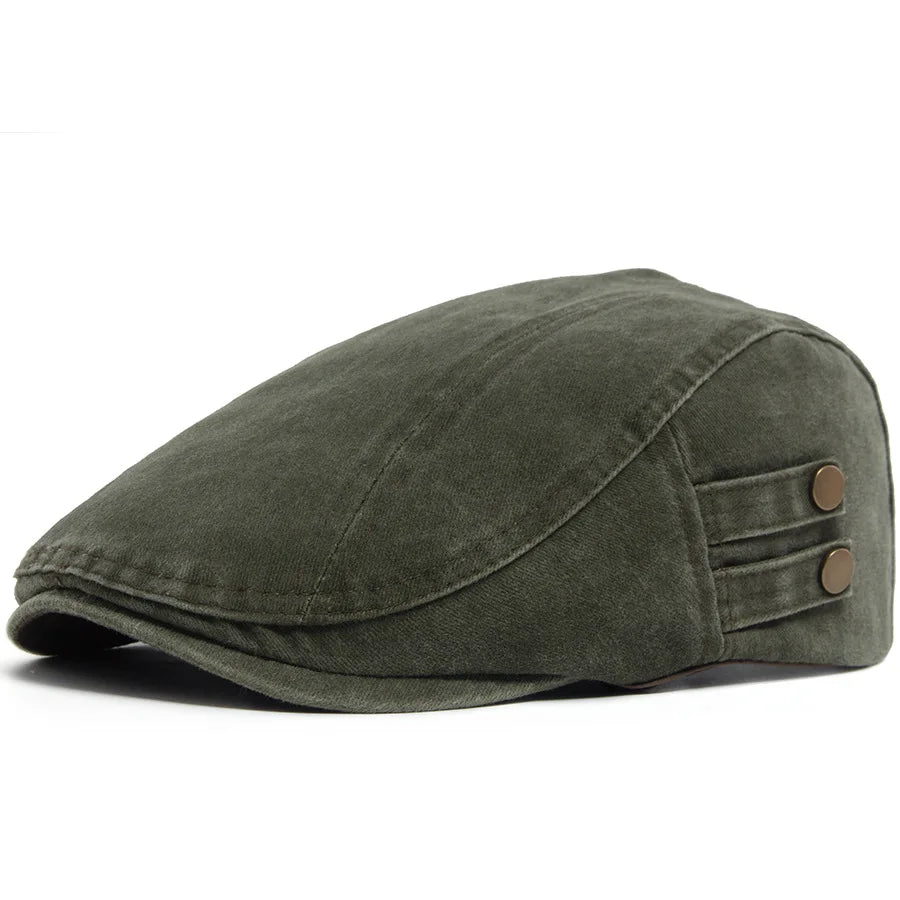 Chapeau vintage pour hommes Bloom™ de Danoir Paris, en tissu vert avec style classique et élégance.
