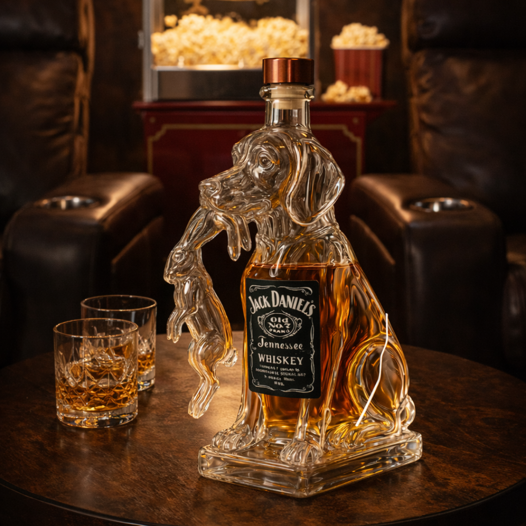 Carafe à whisky Danoir Paris Édition Canine, design en forme de chien pour stocker et servir le whisky.