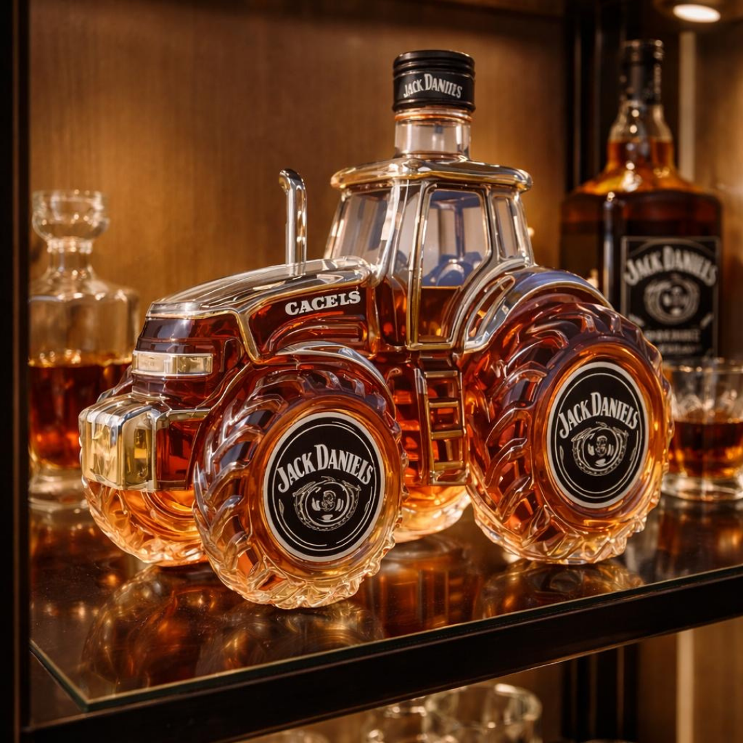 Carafe à whisky Danoir Paris Édition spéciale Traktor avec design moderne pour bouteilles de whisky.