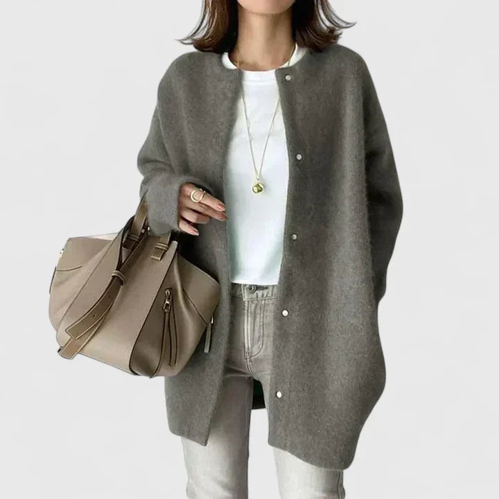 Veste confortable Danoir Paris Thalienne en gris foncé, coupe décontractée, pour un style élégant et décontracté.