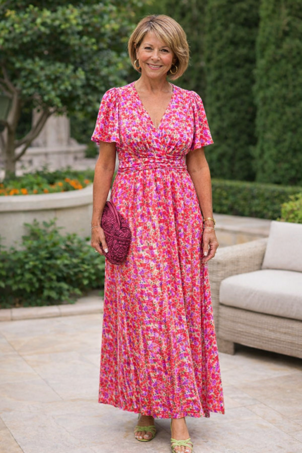 Robe d'été confortable Danoir Paris Alice en tissu orange, légère et idéale pour la saison estivale.