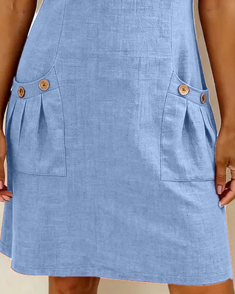Robe Lina™ bleue de Danoir Paris, robe élégante en tissu fluide, parfaite pour un style naturel au quotidien.