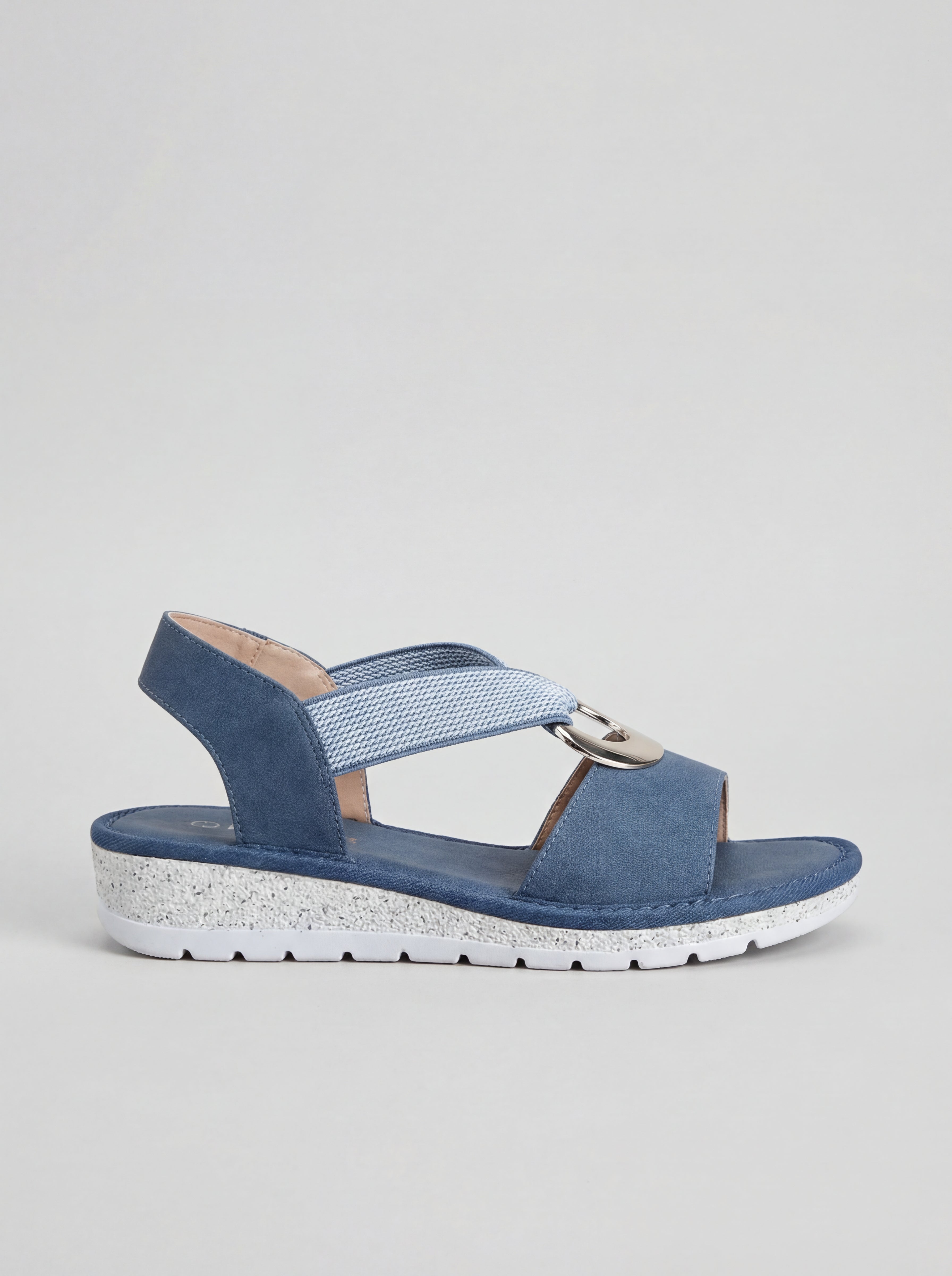 Sandales Luna Côtières Danoir Paris en kaki, vues de côté, avec semelle en caoutchouc et design élégant pour l'été.