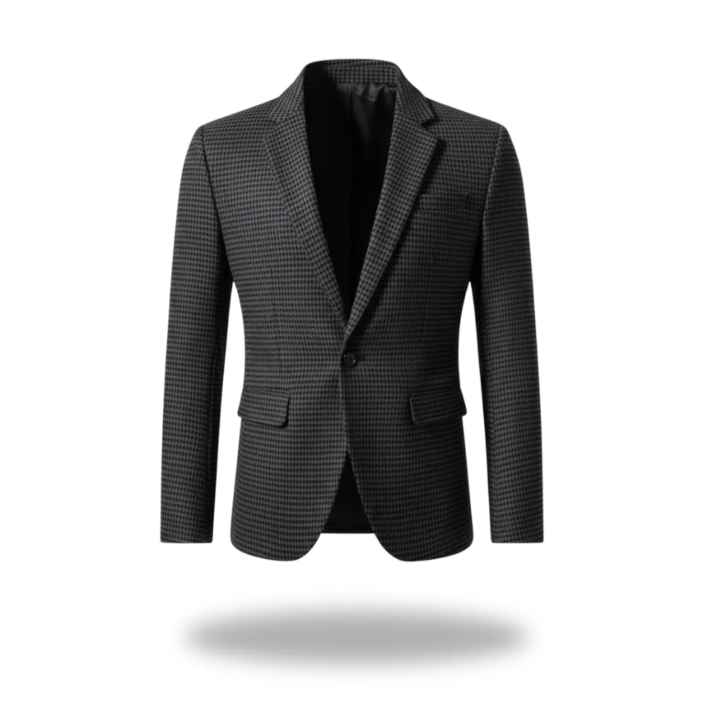 Blazer kaki Danoir Paris pour hommes, style décontracté, tissu confortable, porté sur un fond neutre.