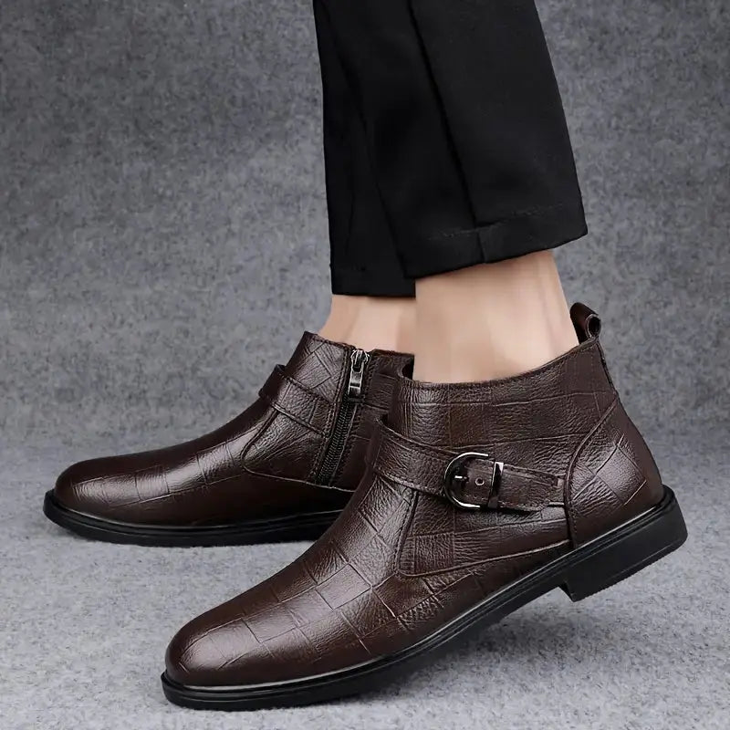 Bottines en cuir marron Jackson de Danoir Paris, pointure 37,5, avec semelle solide et design élégant pour femme.