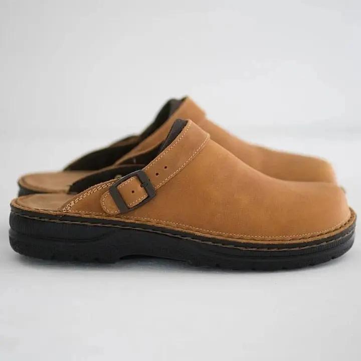 Chaussures orthopédiques Guiseppe™ marron pour homme, taille 38, de la marque Danoir Paris, en cuir confortable et élégant.