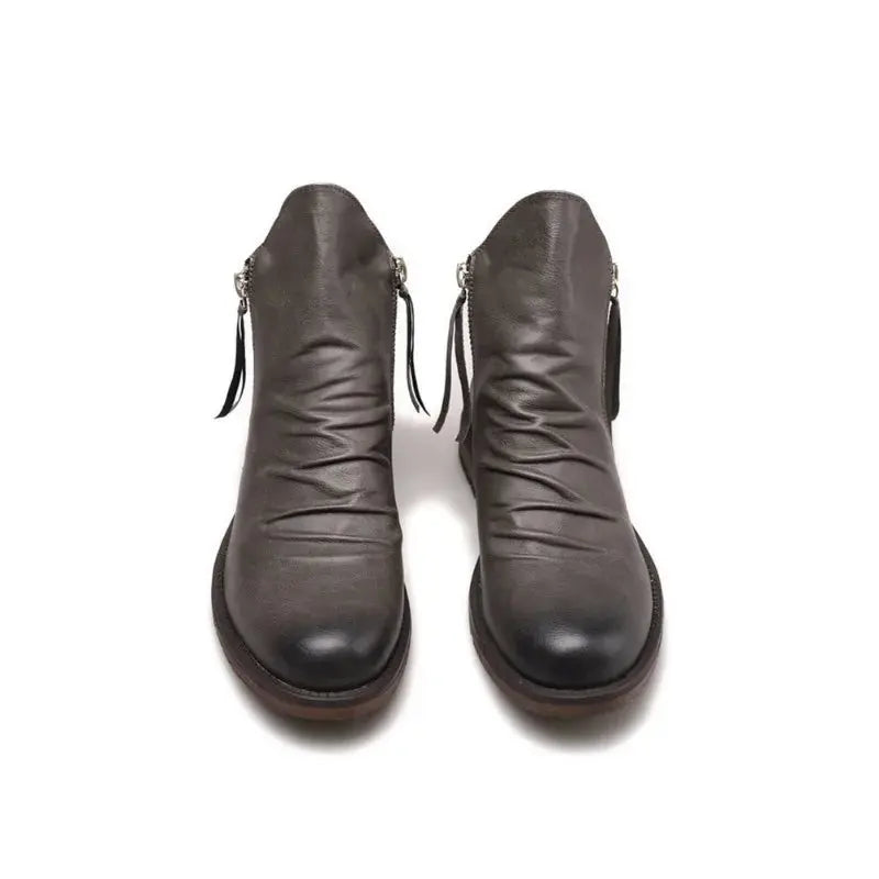 Bottines Chelsea en cuir marron Owens™ de Danoir Paris, pointure 39, avec talon et élastiques latéraux, élégantes et confortables.