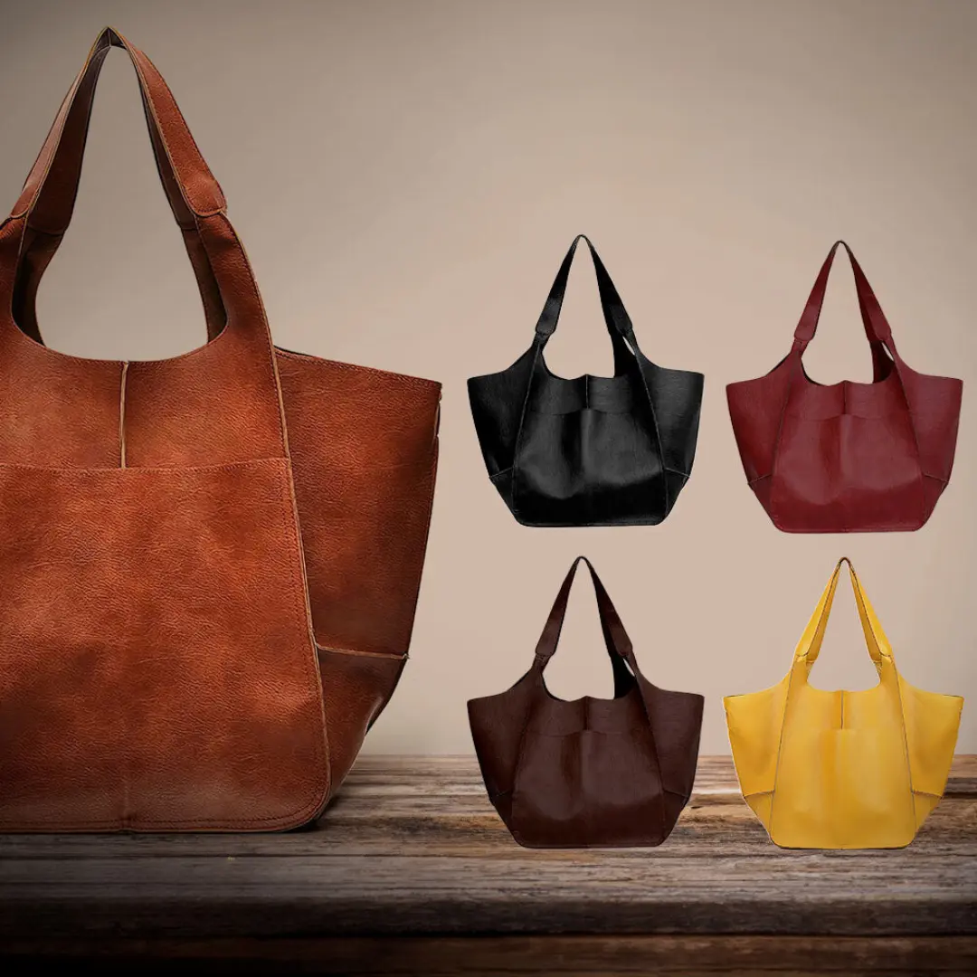 Sac vintage Cecilia de Danoir Paris en maroquin marron avec détails nostalgiques, design élégant et charme rétro visible sur l'image.