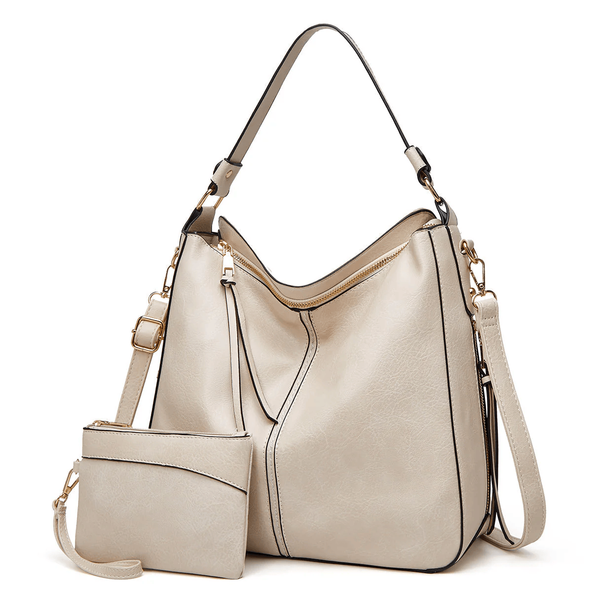 Sac à main en cuir vintage Danoir Paris Étoile de Ville, sac classique marron avec poignée en cuir et détails élégants.
