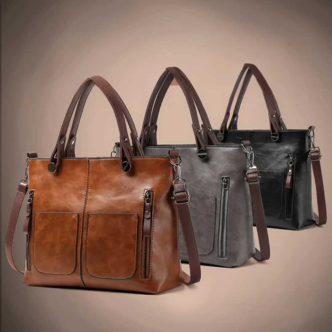 Sac à bandoulière classique Lilia de Danoir Paris en marron avec design élégant, idéal pour un style sophistiqué.
