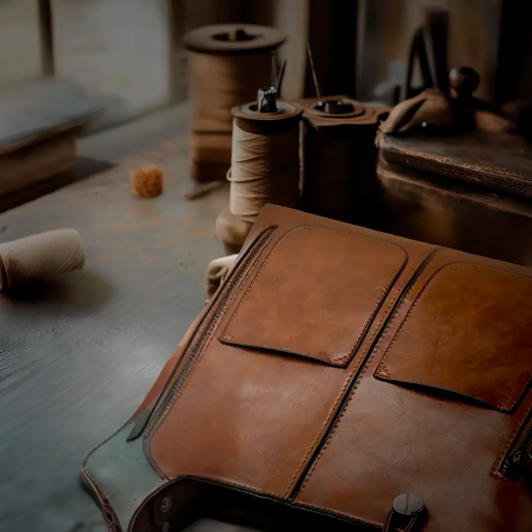 Sac à bandoulière classique Lilia de Danoir Paris en cuir marron, avec poignée et détails élégants.