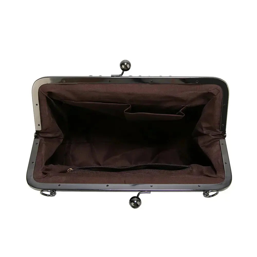 Sac à main vintage Danoir Paris Lorelei en cuir marron, élégant et intemporel, avec poignet et détails raffinés.