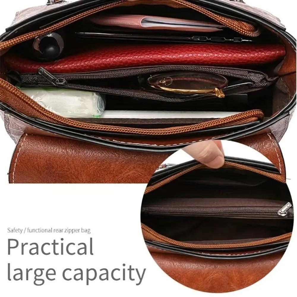 Sac à main rétro-chic Luna de Danoir Paris en cuir marron, avec poignée élégante et design vintage sophistiqué.