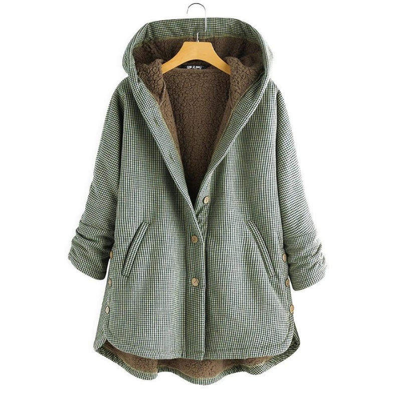 Manteau Sabrina en marron de Danoir Paris, élégant et confortable, avec coupe moderne et détails raffinés.