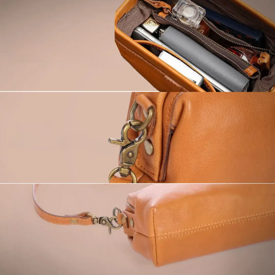 Sac à main Velissa Danoir Paris en matériau haut de gamme, élégance durable, pour femmes, couleur marron.