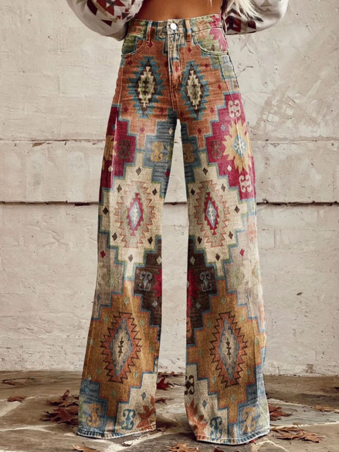 Pantaloni élégants rétro Léa de Danoir Paris en marron, taille S-36/38, tissu fluide et style sophistiqué.