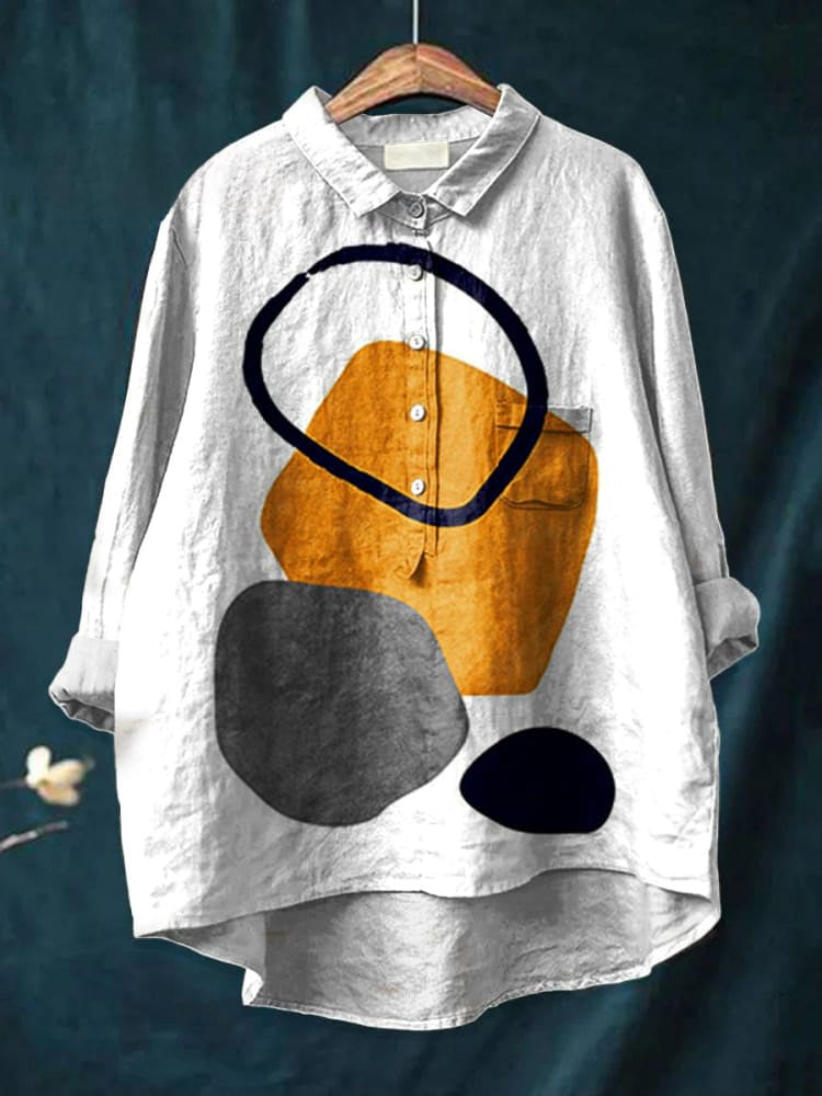 Chemise Sienna Danoir Paris à motif géométrique abstrait multicolore, style moderne et élégant pour homme.