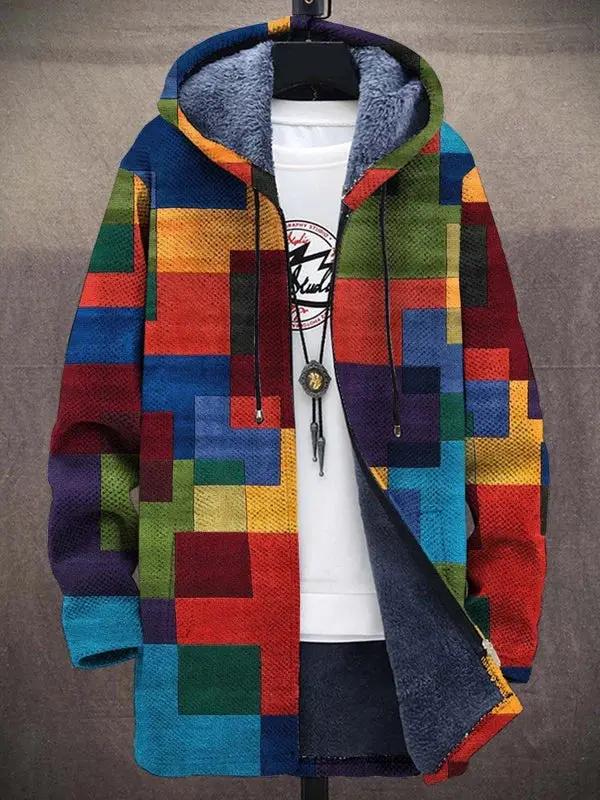 Veste de luxe artistique Delilah de Danoir Paris avec motif multicolore, élégante et sophistiquée, portée sur un mannequin.