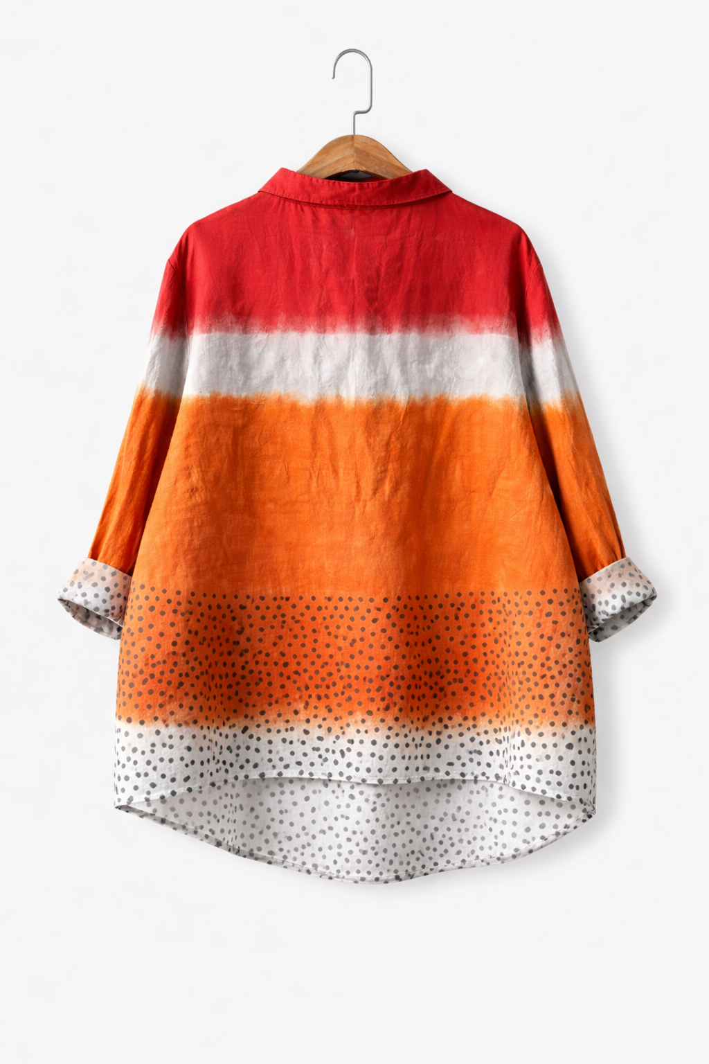 Blouse d'été élégante Linda en lin multicolore de Danoir Paris, coupe légère et respirante pour femme.