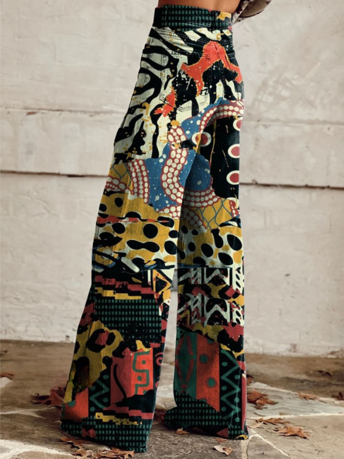 Pantaloni larges élégants Élodie de Danoir Paris en noir, taille S-36/38, tissu fluide et confortable.