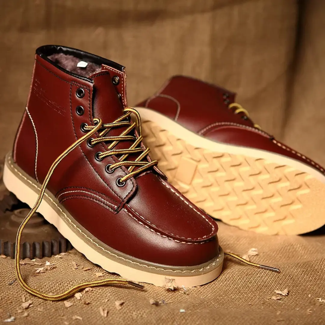 Bottes en cuir vintage Cole™ de Danoir Paris, noires, pointure 38, avec semelle robuste et finition élégante.