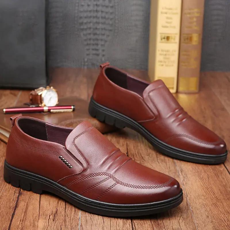 Chaussures de bureau noires Mike™ Danoir Paris en cuir, pointure 39, élégantes et confortables pour le travail.