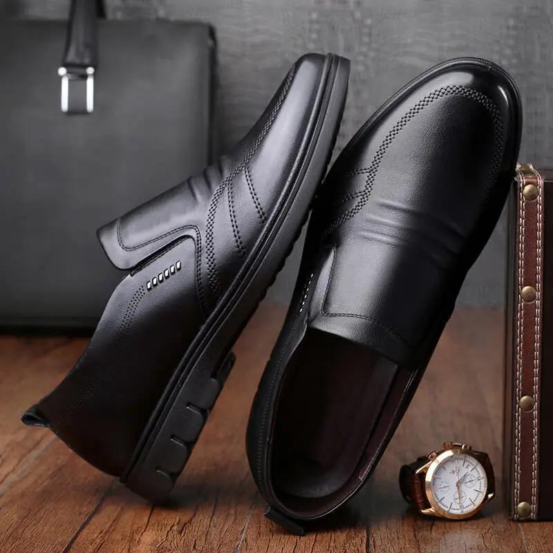 Chaussures de bureau Mike™ Danoir Paris en noir, pointure 39, en cuir, avec semelle confortable et design élégant pour le bureau