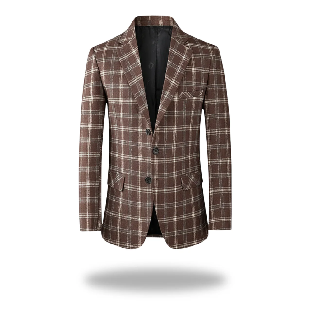 Blazer moderne pour hommes de la marque Danoir Paris, coupe élégante et design tendance, en tissu noir.
