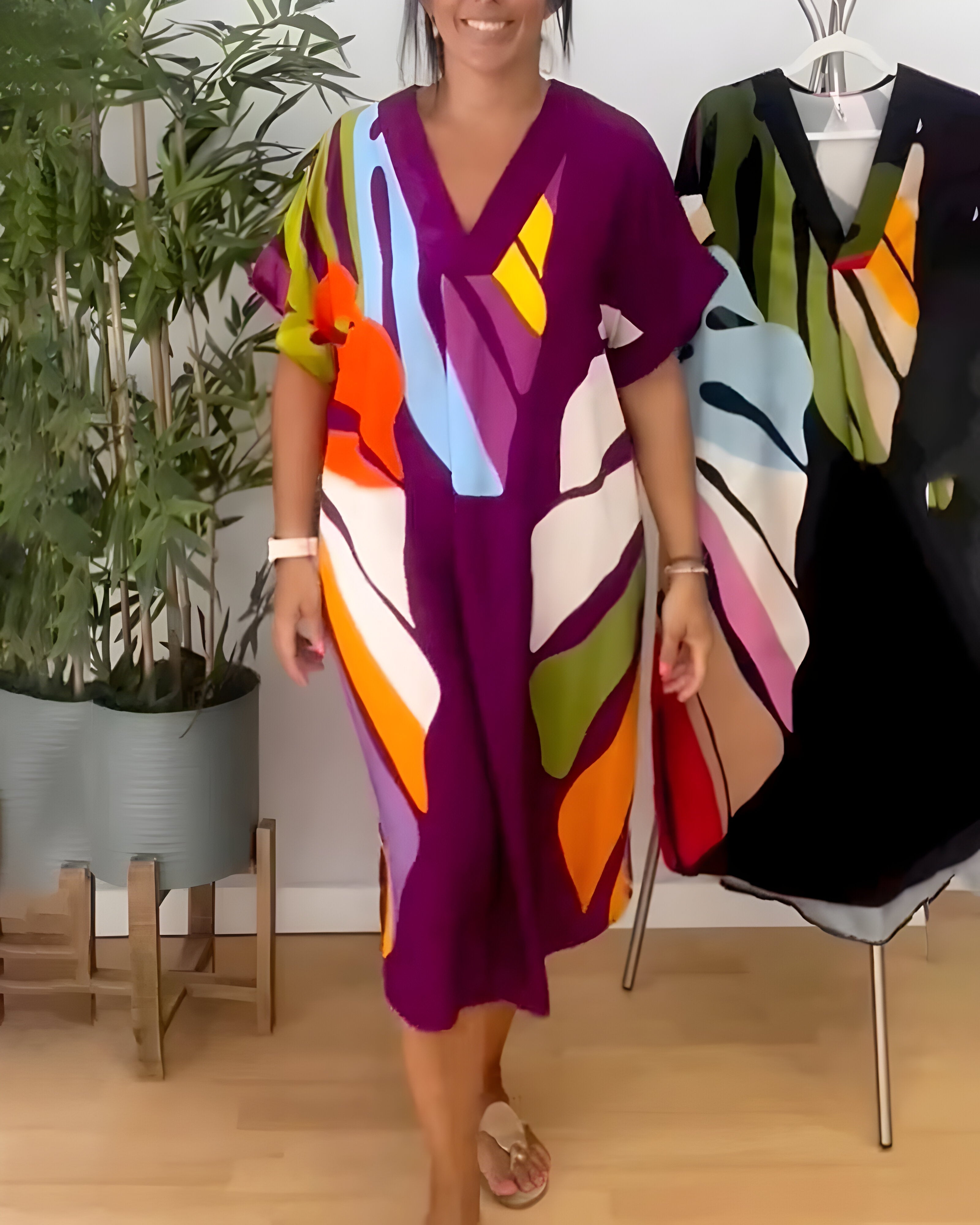 Robe décontractée colorée Rosaline de Danoir Paris, tissu léger, coupe fluide, style élégant et confortable pour toutes occasions.
