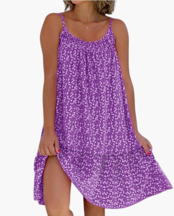 Robe légère à imprimé délicat de la collection Rosalie™ par Danoir Paris, idéale pour un été élégant et décontracté.