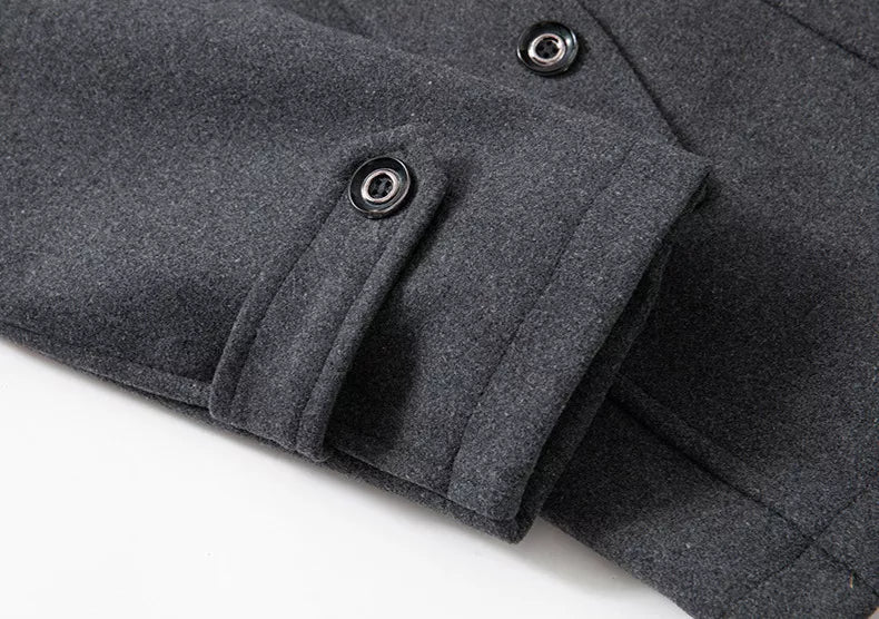 Manteau homme noir Danoir Paris Élite en XS, style élégant avec col et boutons, pour un look sophistiqué.