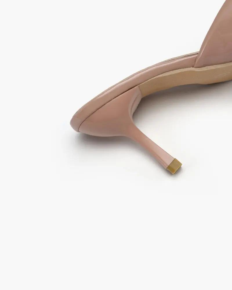Escarpins nus Danoir Paris Gia Heels en daim, talons hauts et design élégant pour femmes.