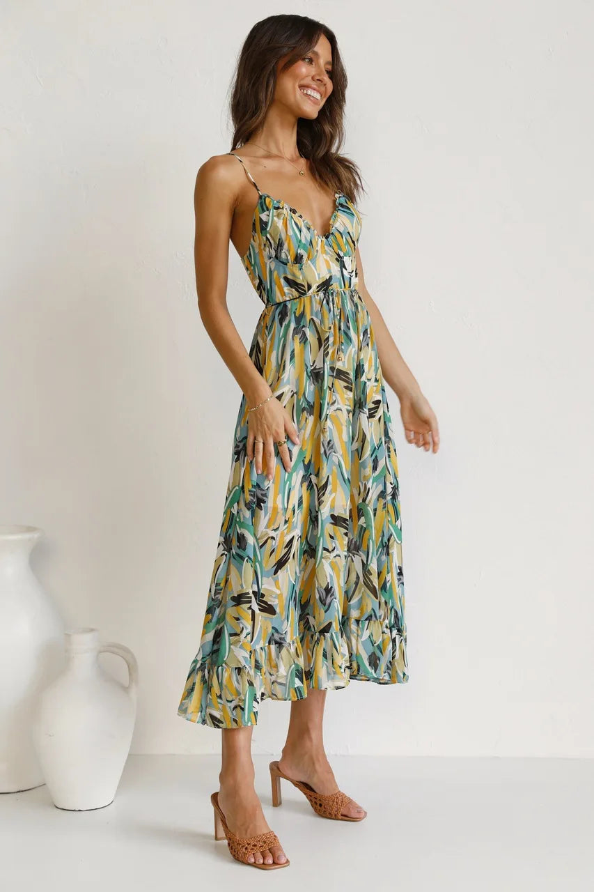 Robe fluide orange élégante de la marque Danoir Paris, style sophistiqué et confortable pour une allure chic.