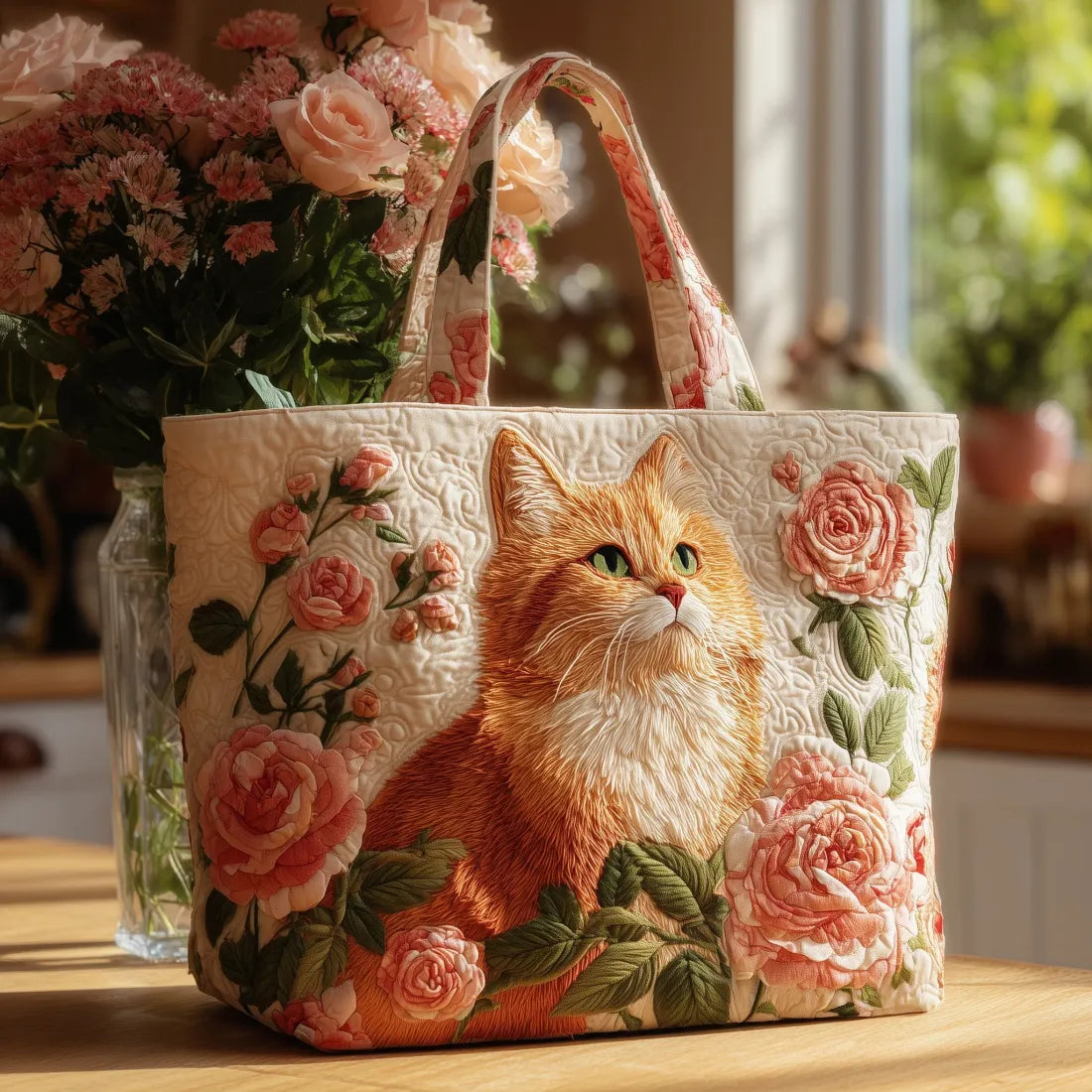 Sac à main Danoir Paris en tissu paisley fait main, doux et léger, avec design élégant et dimensions 38x35 cm.