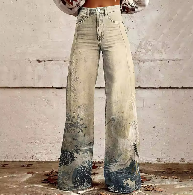 Pantaloni élégants Bohemia Danoir Paris, coupe sophistiquée, tissu fluide, taille S 36-38, parfaits pour une tenue chic.