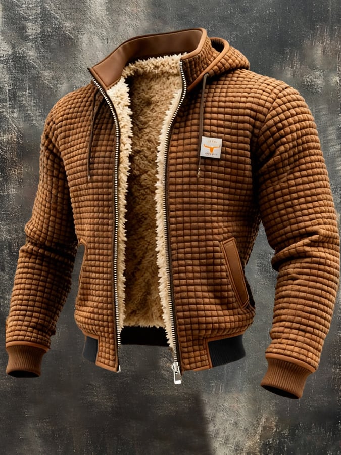Veste hiver matelassée Danoir Paris Maison Clément Paris avec intérieur sherpa, gris, douce et chaude, pour homme ou femme.
