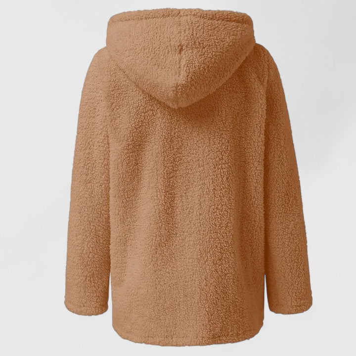 Veste confortable Danoir Paris Hylenyahh en rose fluo, tissu doux et tendance, vue de face.