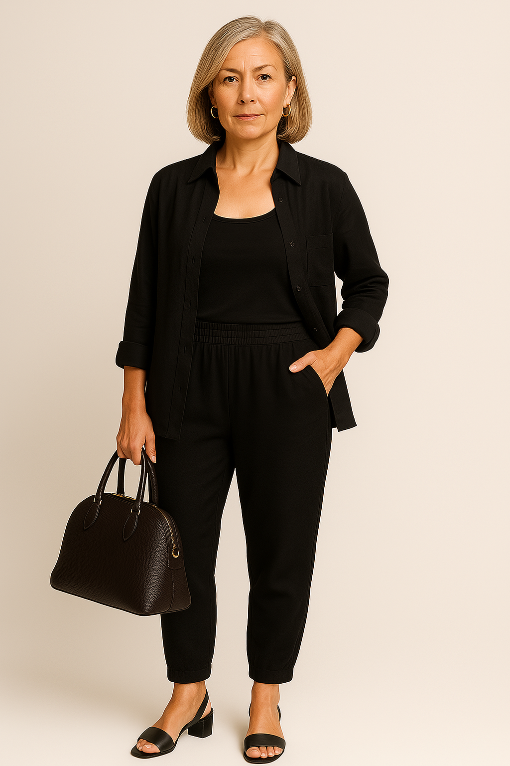 Ensemble décontracté chic Perriane de Danoir Paris, rose, vêtements confortables et élégants pour un style casual sophistiqué.