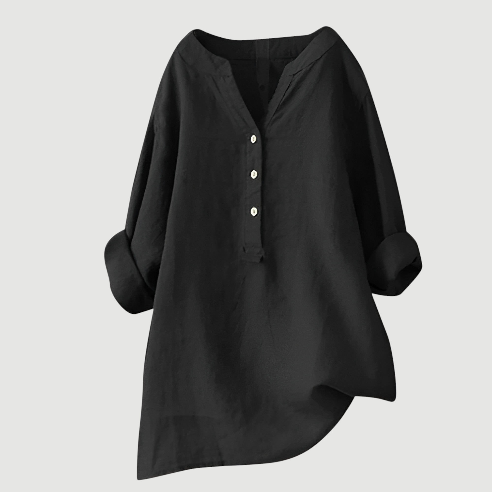 Chemise légère et confortable Danoir Paris Freja en rouge pastèque avec boutons, vue de face.