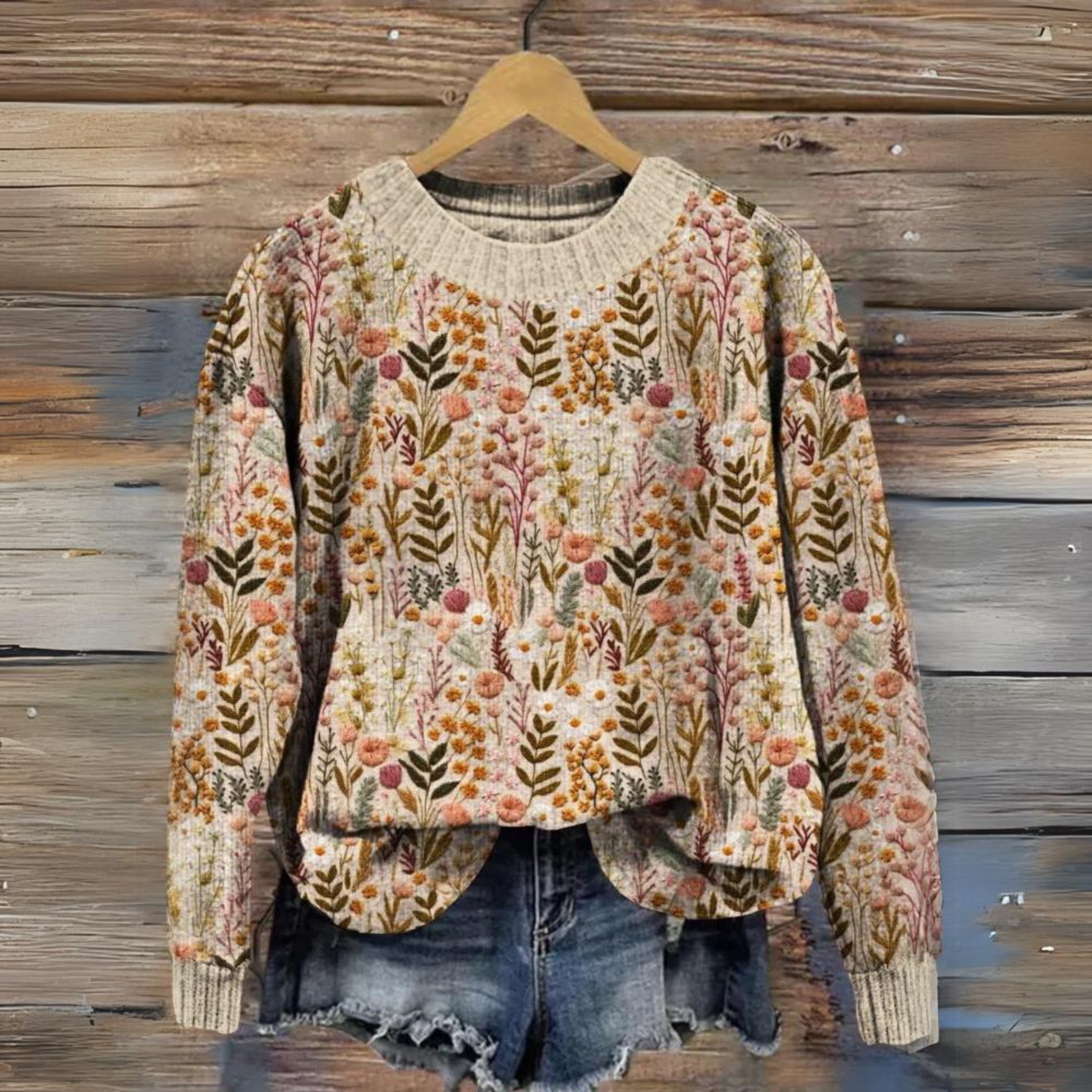 Pull douillet Daria de Danoir Paris, élégant, en laine douce, porté de face avec col et détails raffinés.